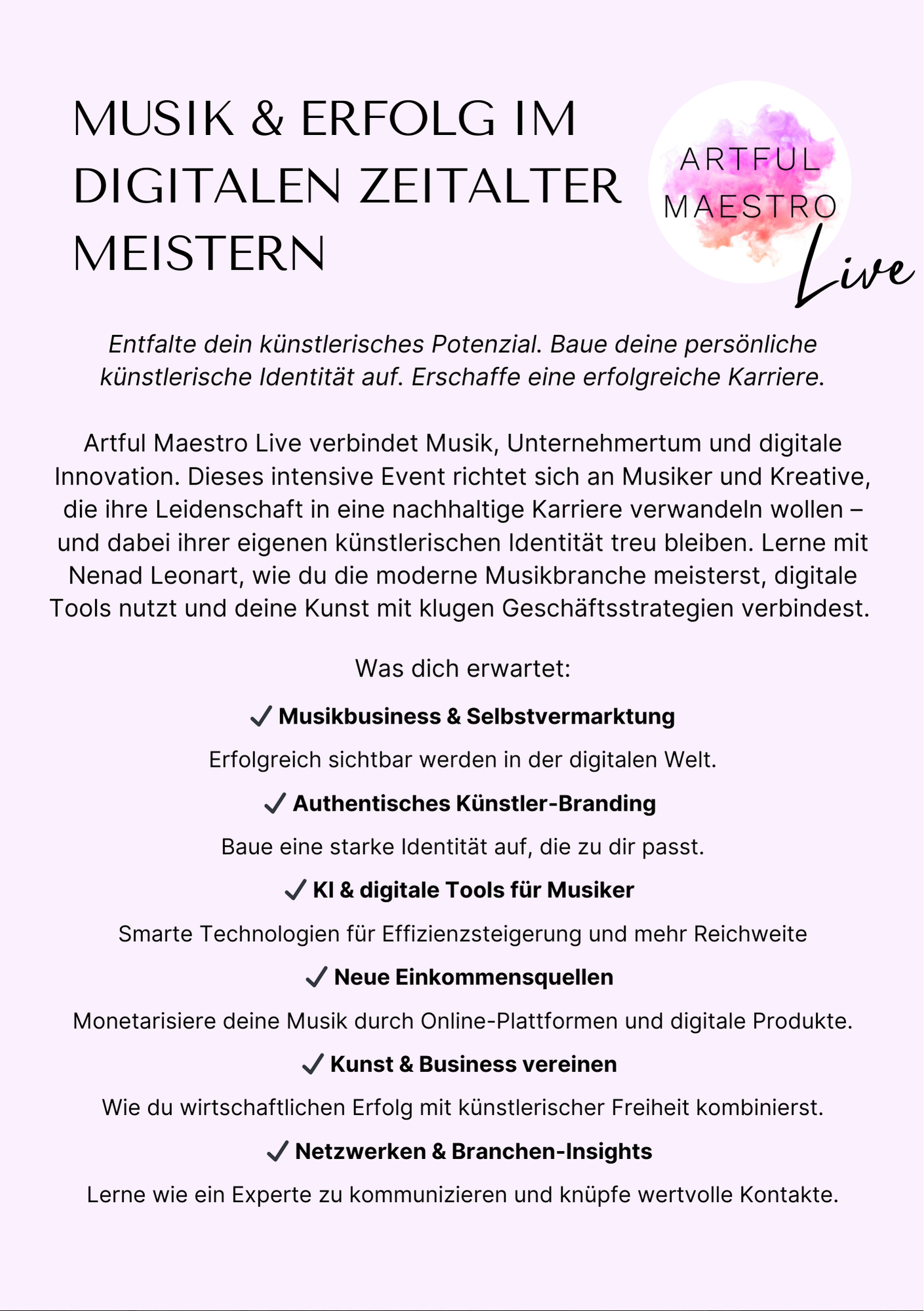 Artful Maestro Live